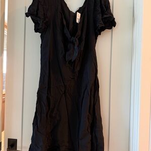 NWT LOFT Black Dress with Front Tie size XXL